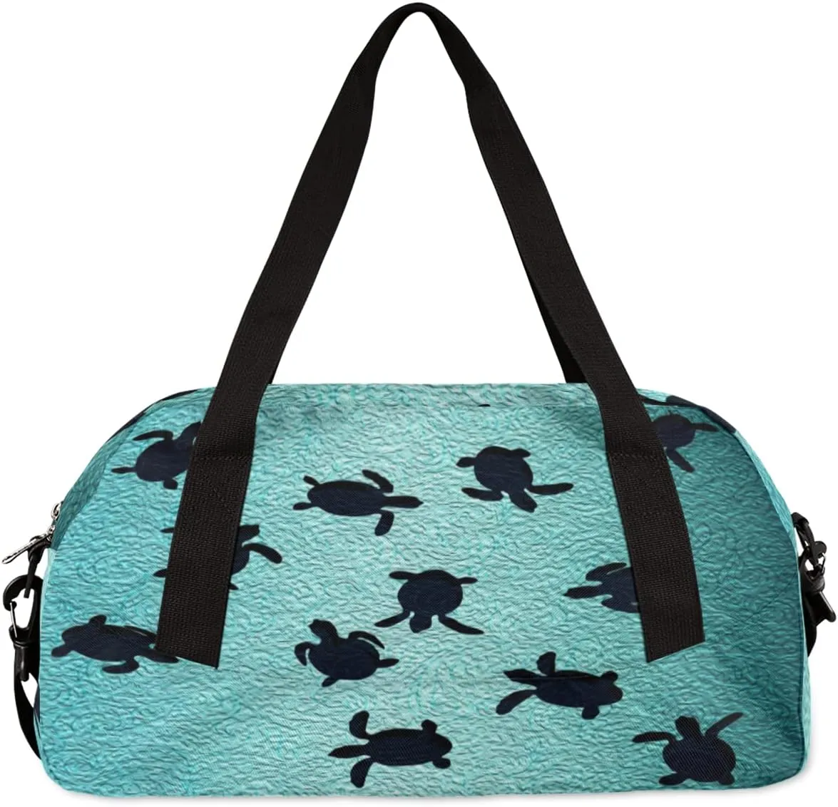 Cute Sea Turtle Kids Duffel Bag for Girls Boys Teens, Sea Turtle Oil Painting Dance Bag Overnight Small Duffel Bag Carry On Weekend Sports Gym Travel Bag for School Practice Gymnastics Ballet
