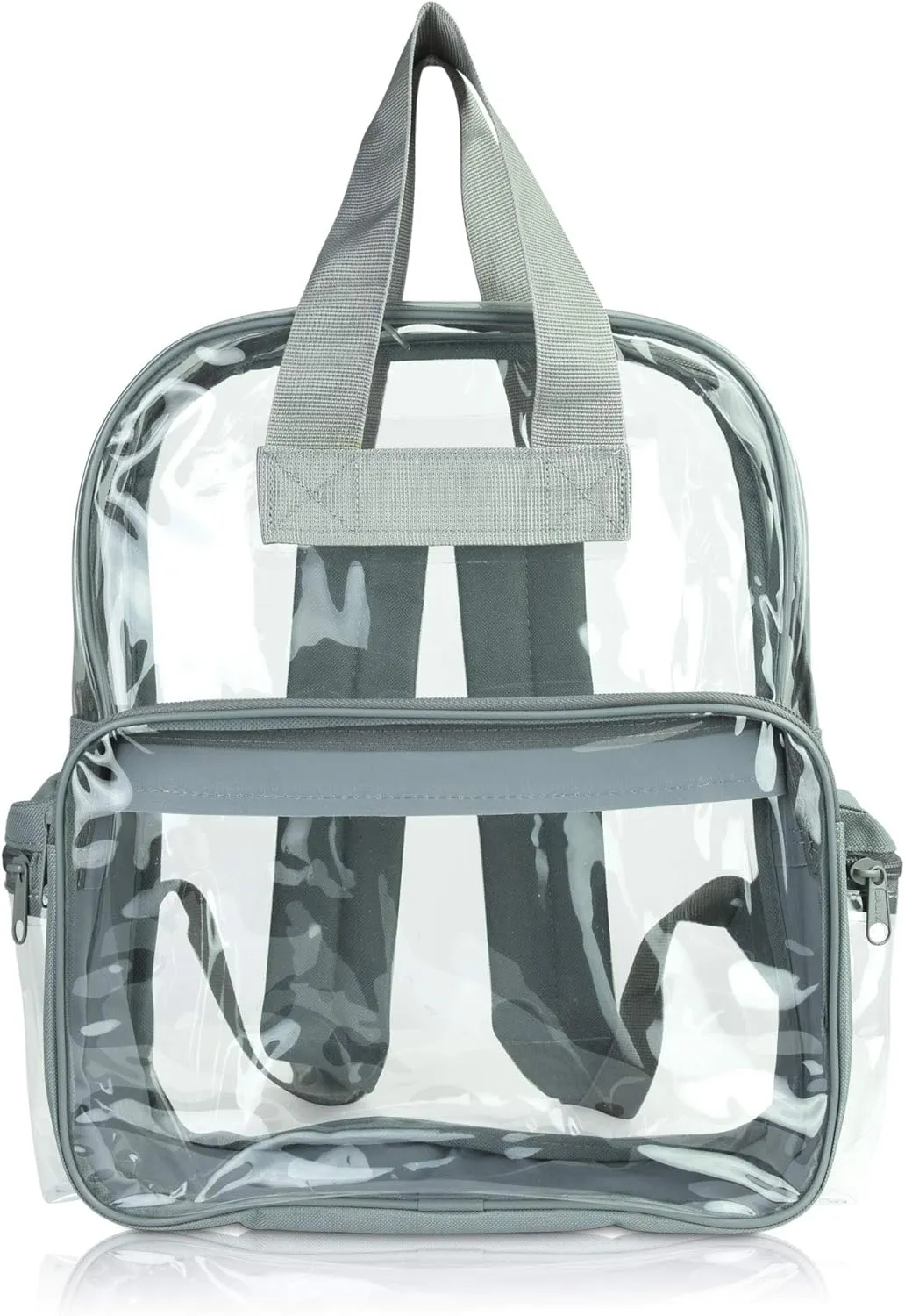 DALIX Wholesale Clear Backpacks Small Book Bags 50 Pcs in Light Grey