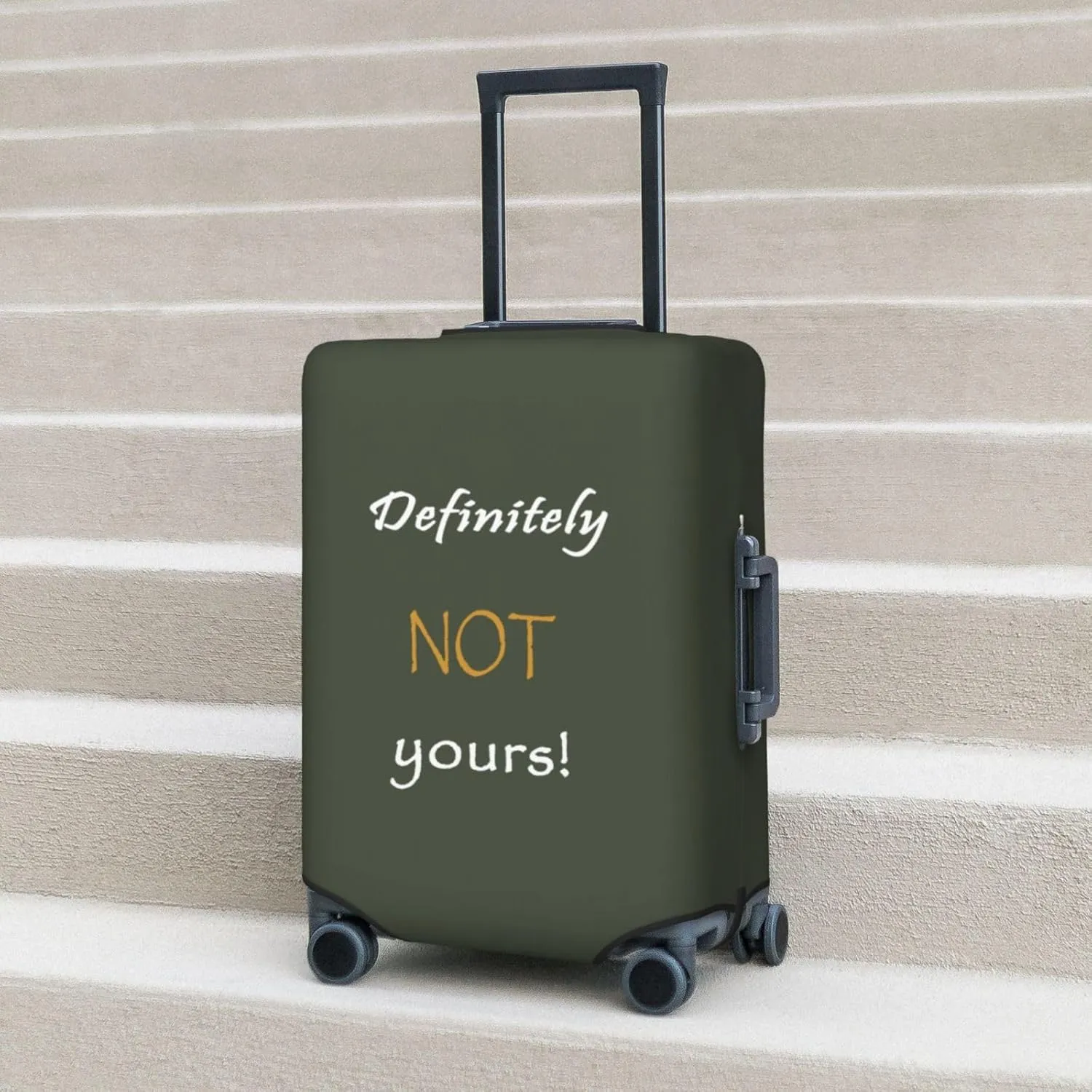Definitely Not Yours Travel Luggage Cover Fits 18-32 Inch Luggage, Elastic Suitcase Cover Protector with Concealed Zipper for Wheeled Suitcase Tsa Approved