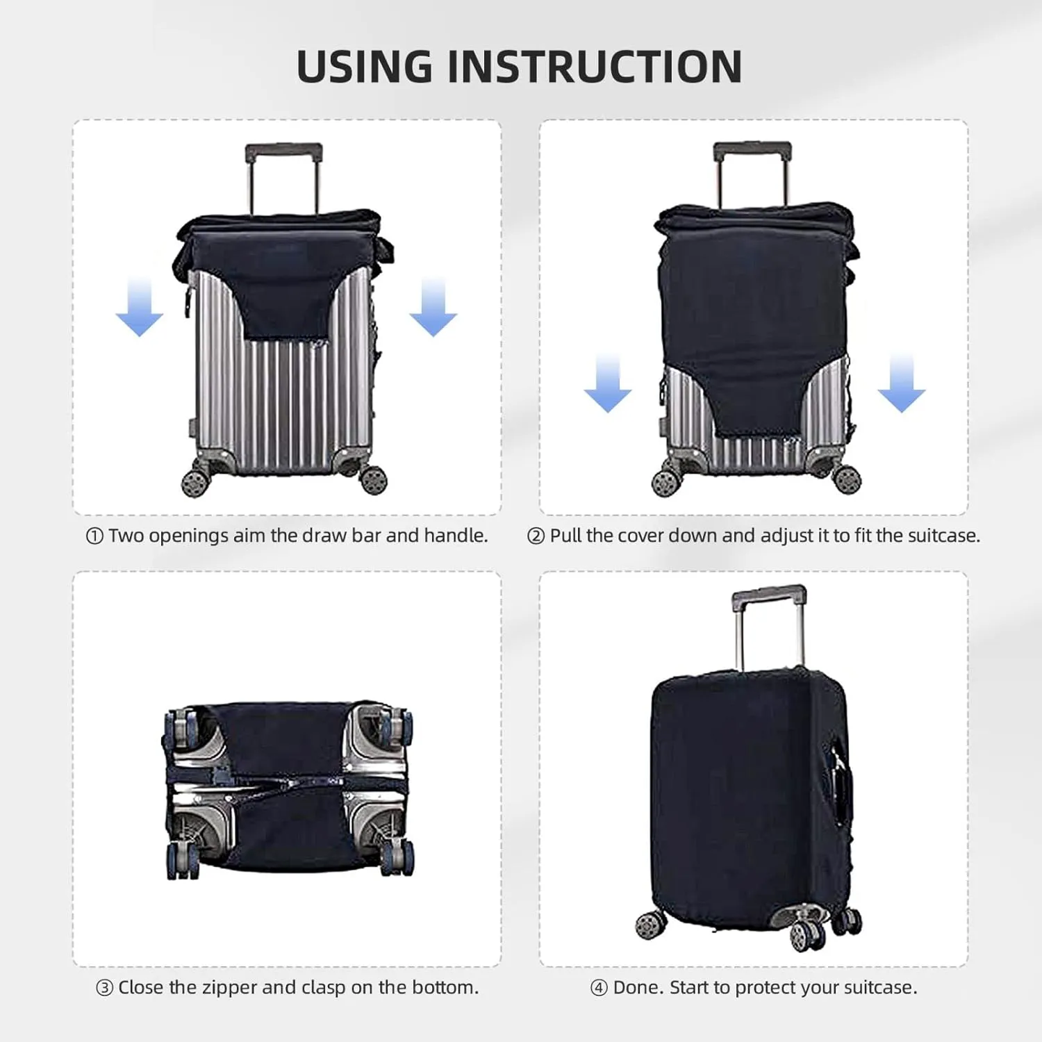 Definitely Not Yours Travel Luggage Cover Fits 18-32 Inch Luggage, Elastic Suitcase Cover Protector with Concealed Zipper for Wheeled Suitcase Tsa Approved