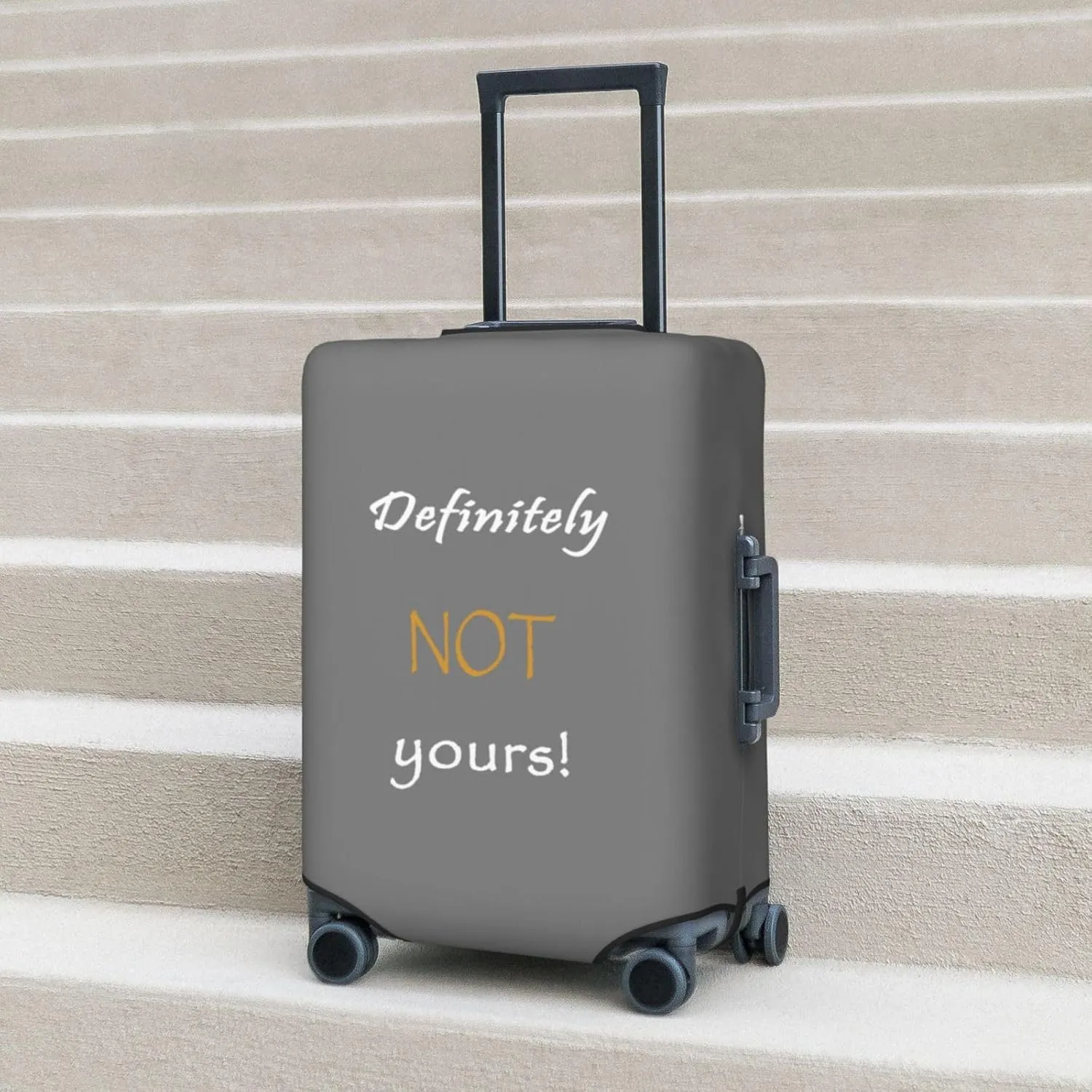 Definitely Not Yours Travel Luggage Cover Fits 18-32 Inch Luggage, Elastic Suitcase Cover Protector with Concealed Zipper for Wheeled Suitcase Tsa Approved