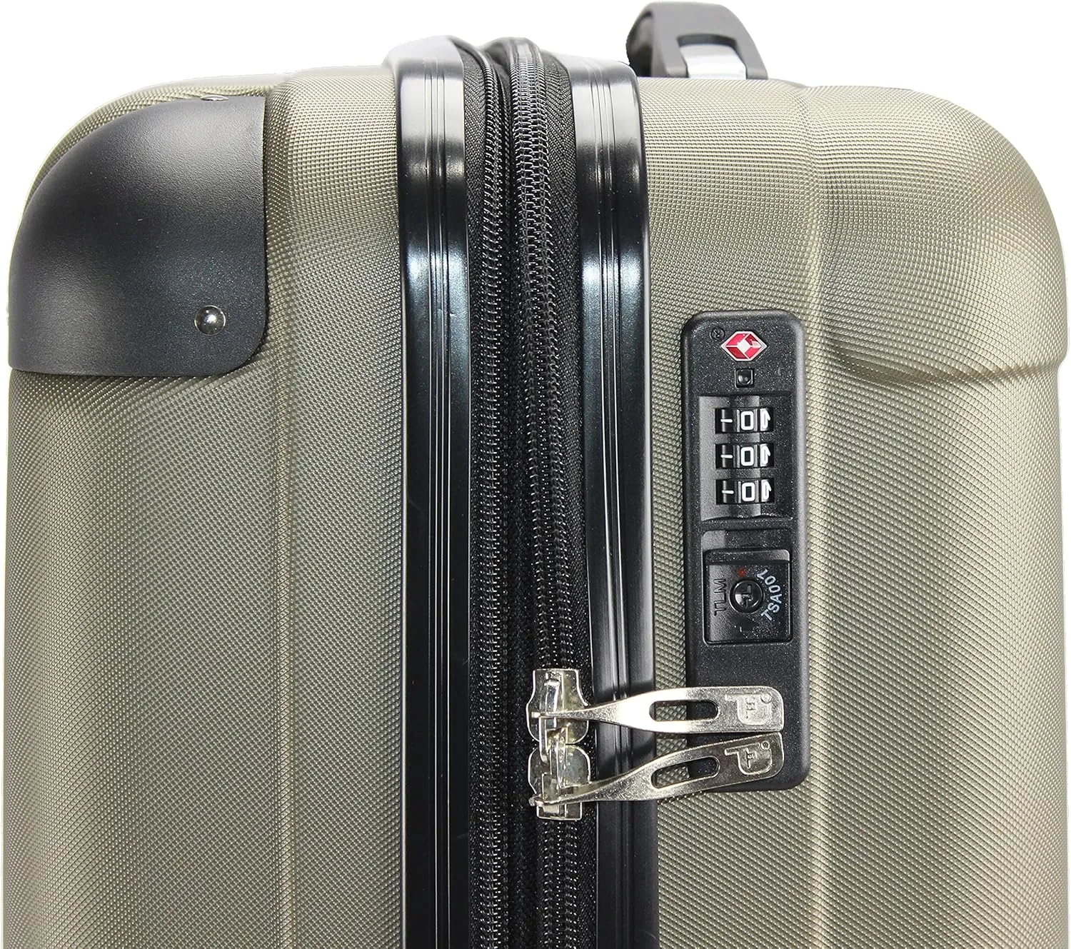 Dejuno Tutin Hardside Spinner Luggage TSA Lock, Olive, 3-Piece Set