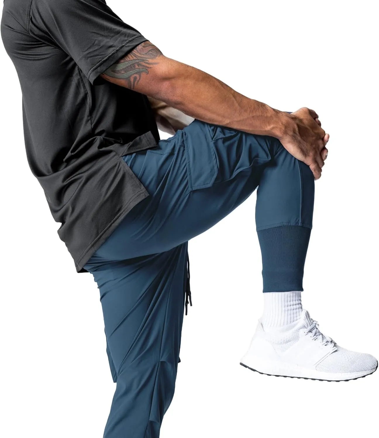 DIOTSR Mens Lightweight Joggers Pants, Cargo Athletic Sweatpants for Men, Slim Workout Pants with Pockets