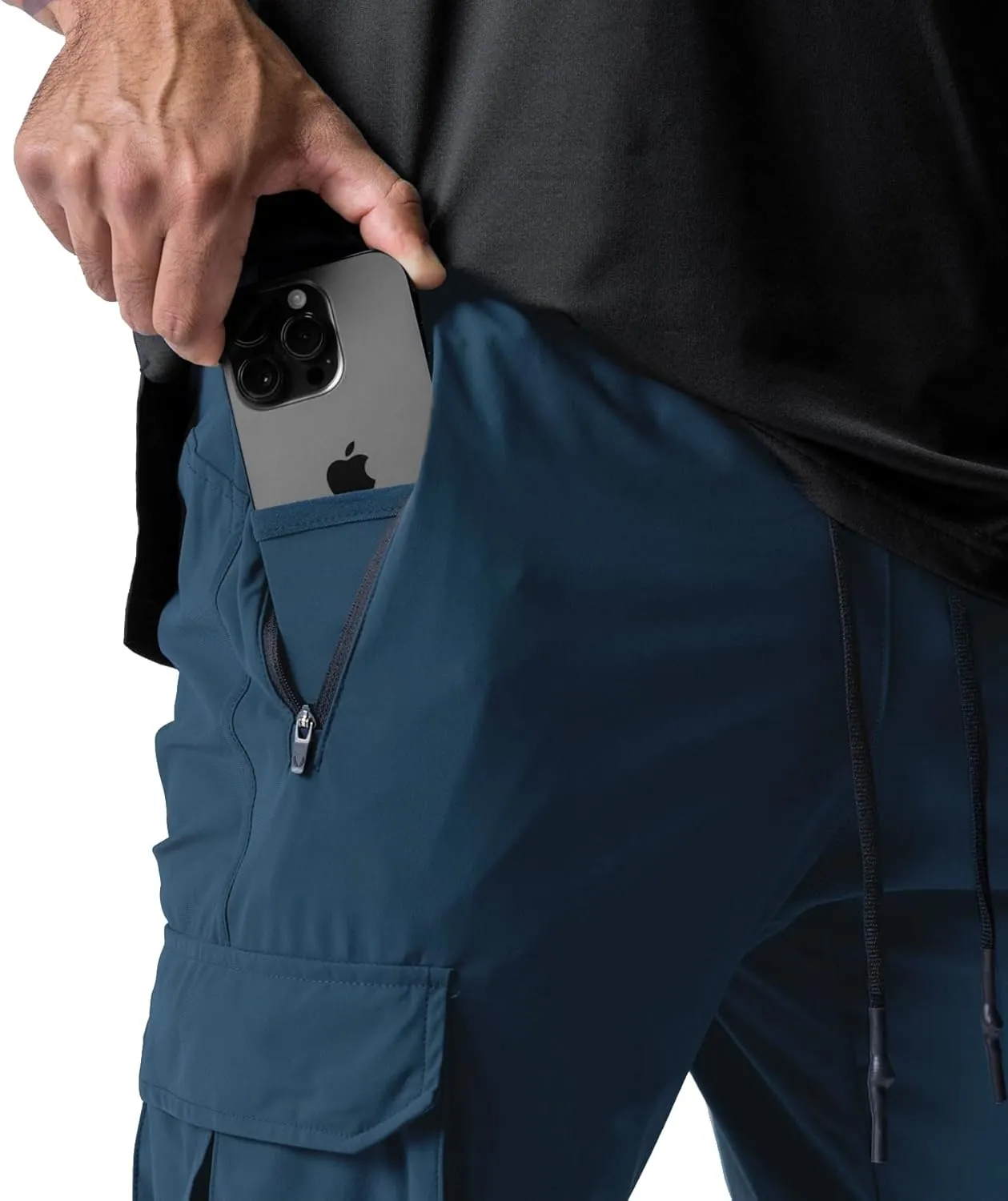 DIOTSR Mens Lightweight Joggers Pants, Cargo Athletic Sweatpants for Men, Slim Workout Pants with Pockets