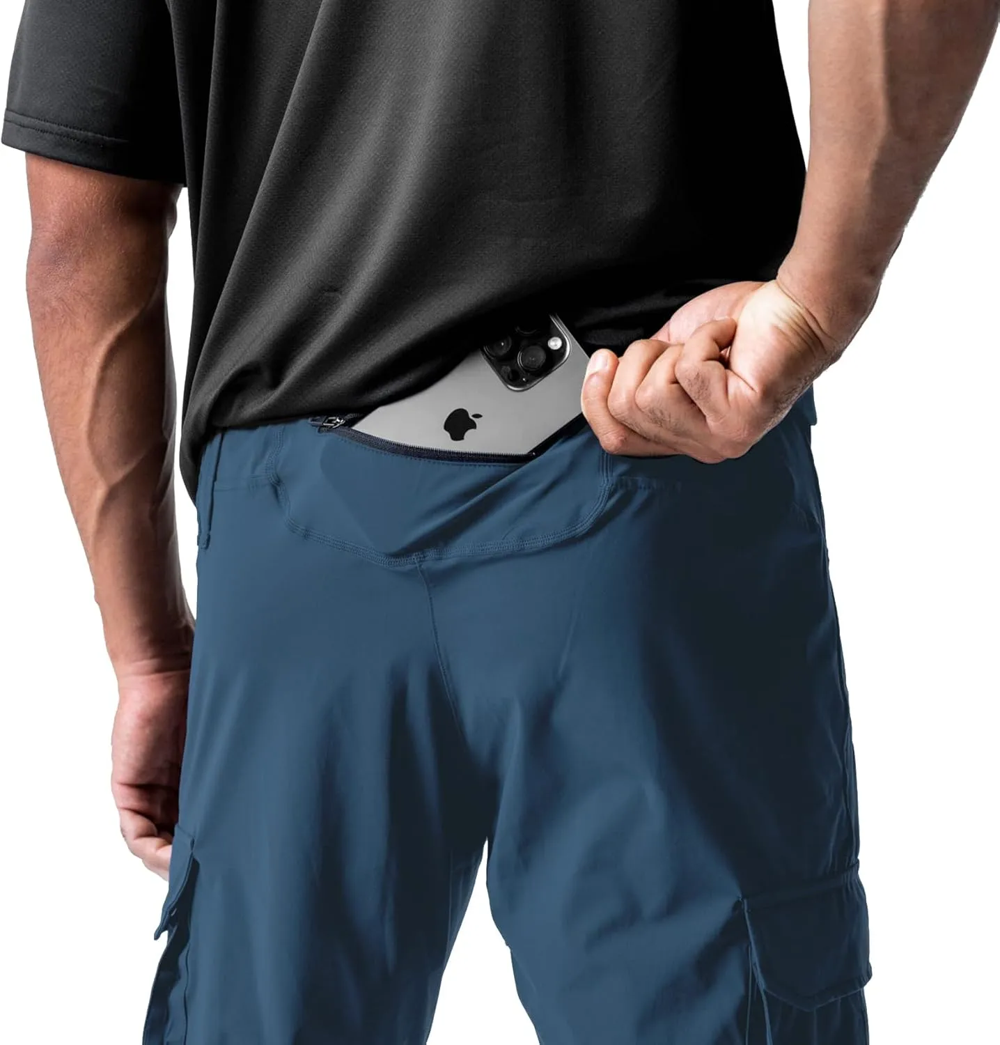 DIOTSR Mens Lightweight Joggers Pants, Cargo Athletic Sweatpants for Men, Slim Workout Pants with Pockets