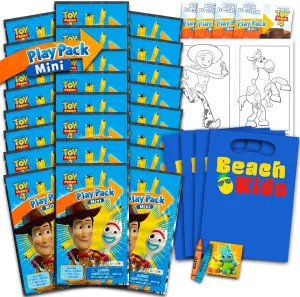 Disney Toy Story Mini Party Favors Set for Kids - Bundle With 24 Grab n Go Play Packs, Coloring Pages, Stickers and More (Birthday Party Supplies)