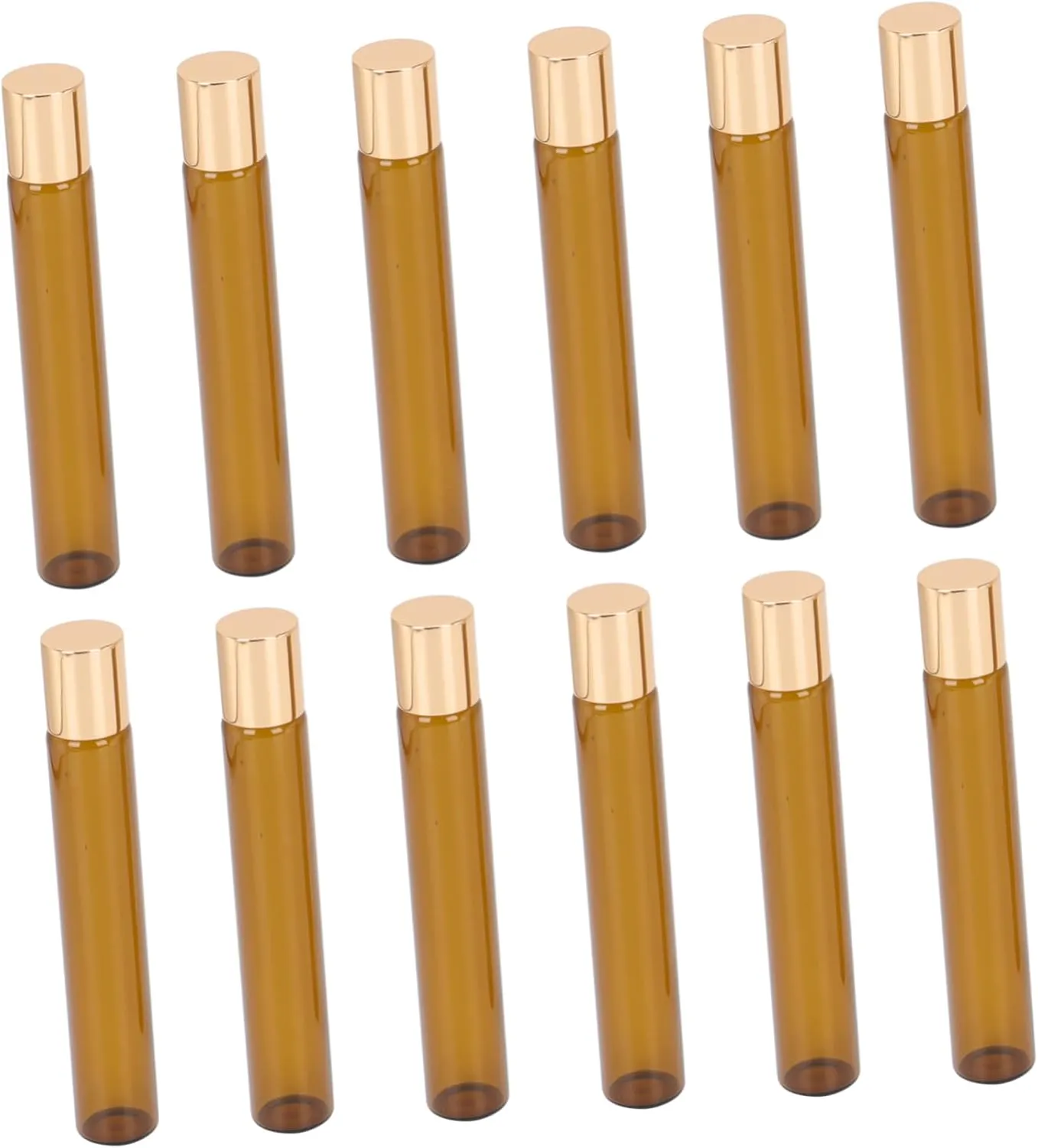 DOITOOL 12pcs 10ml Essential Oil Dispensing Bottle Perfume Roll-on Bottles Glass Sub Bottles Travel Bottle Set Toiletry