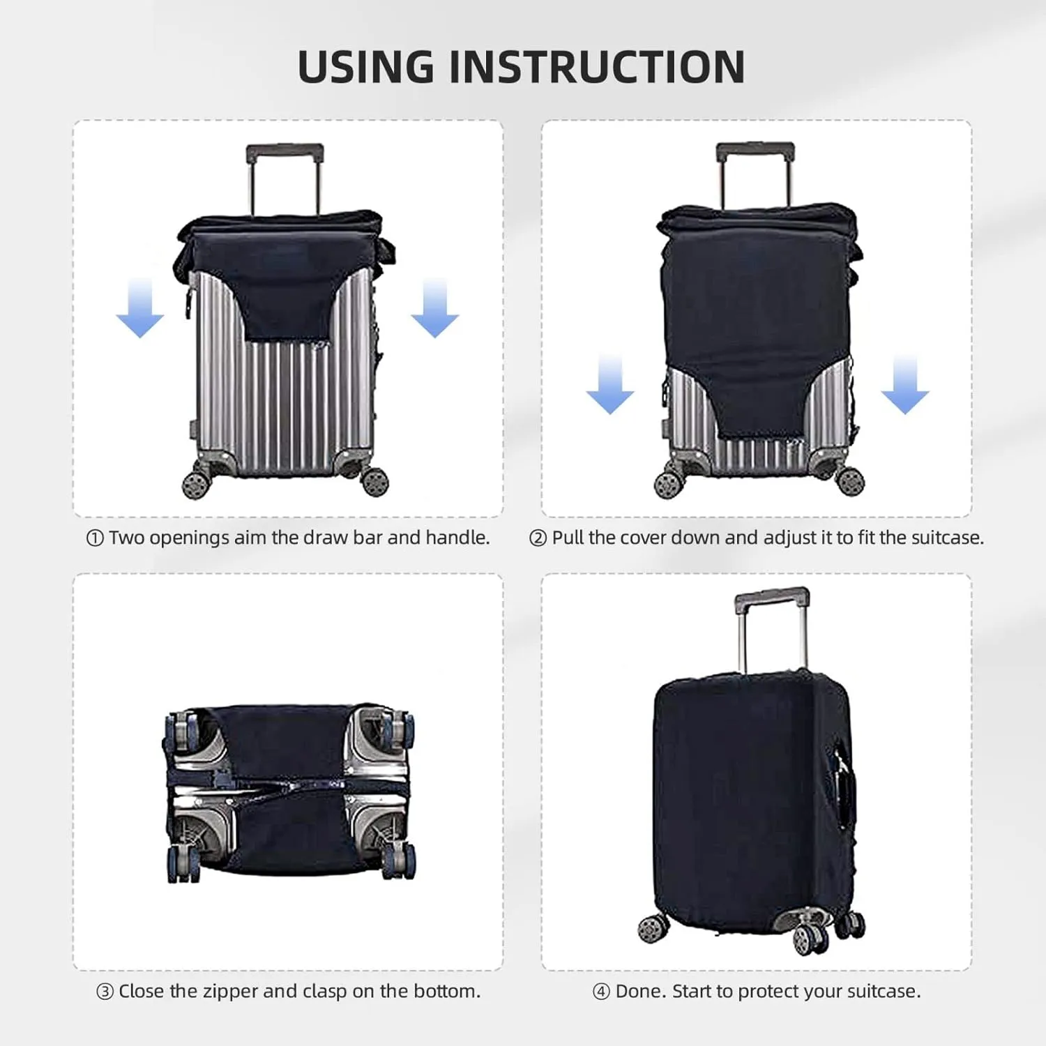 Donuts Fall on Plate Travel Luggage Cover Fits 18/24/28/32 Inch Luggage, Elastic Suitcase Cover Protector with Concealed Zipper for Wheeled Suitcase Tsa Approved