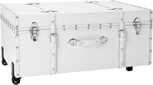 DormCo The Texture Brand Wheeled Trunk - White - Large