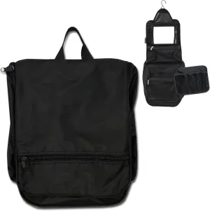 Dream Duffel Hanging Cosmetic Case for Women & Kids, Travel Toiletry Bag with Pockets & Mirror, Holds Dance Competition Essentials, 9”x10”, Black