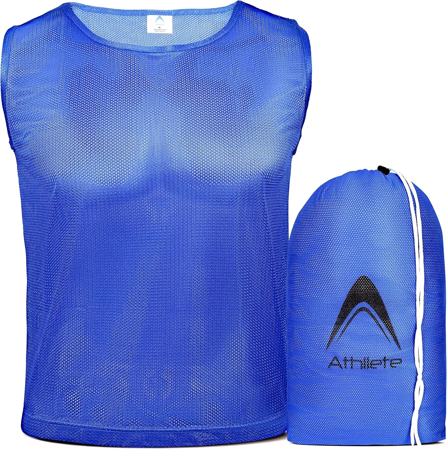 DURAMESH Set of 6 - Scrimmage Vest/Pinnies/Team Practice Jerseys with Free Carry Bags.