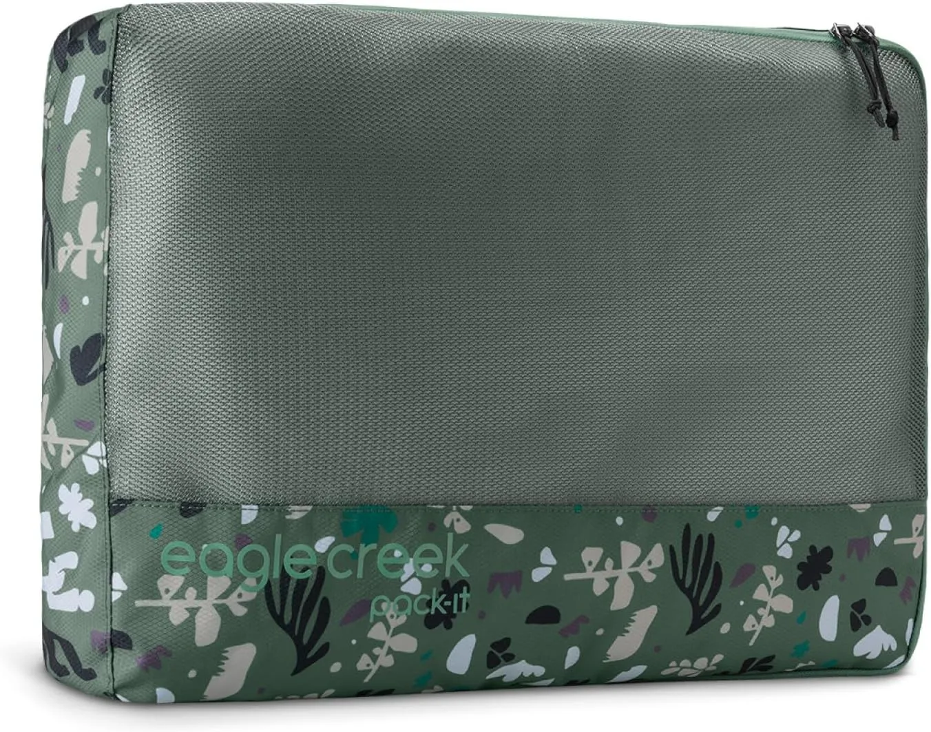 Eagle Creek Pack-It Isolate Cube Large Packing Cubes for Travel Made with Durable Water-Resistant Nylon, Self-Repairing Zipper & Quick-Grab Handle Roots and Shoots: Duck Green -Reveal (New)