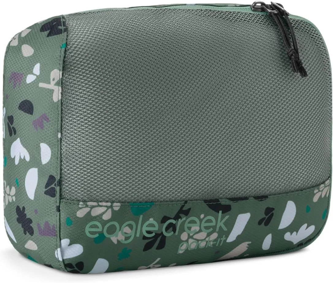 Eagle Creek Pack-It Isolate Cube Small Packing Cubes for Travel Made with Durable Water-Resistant Nylon, Self-Repairing Zipper & Quick-Grab Handle Roots and Shoots: Duck Green -Reveal (New)
