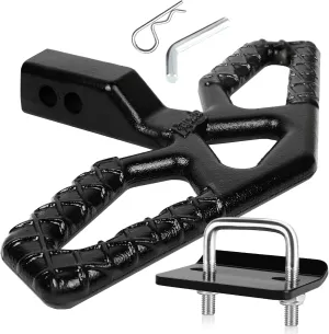 Eapele Tow Hitch Step for 2 inch Receiver, Universal Anti Slip Bumper Guard，Strong Steel 10000lbs Maximum Load, for Trailer Tow Truck Pickup SUV Pickup Van RV