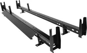 EASYCAP Roof Rack Universal Utility Roof Ladder Rack 600 LBS Capacity Adjustable Cross Bars with Stopper for Van Without Rain Gutter Fit for Kayak Canoe Lumber Pipes Cargo Carrier