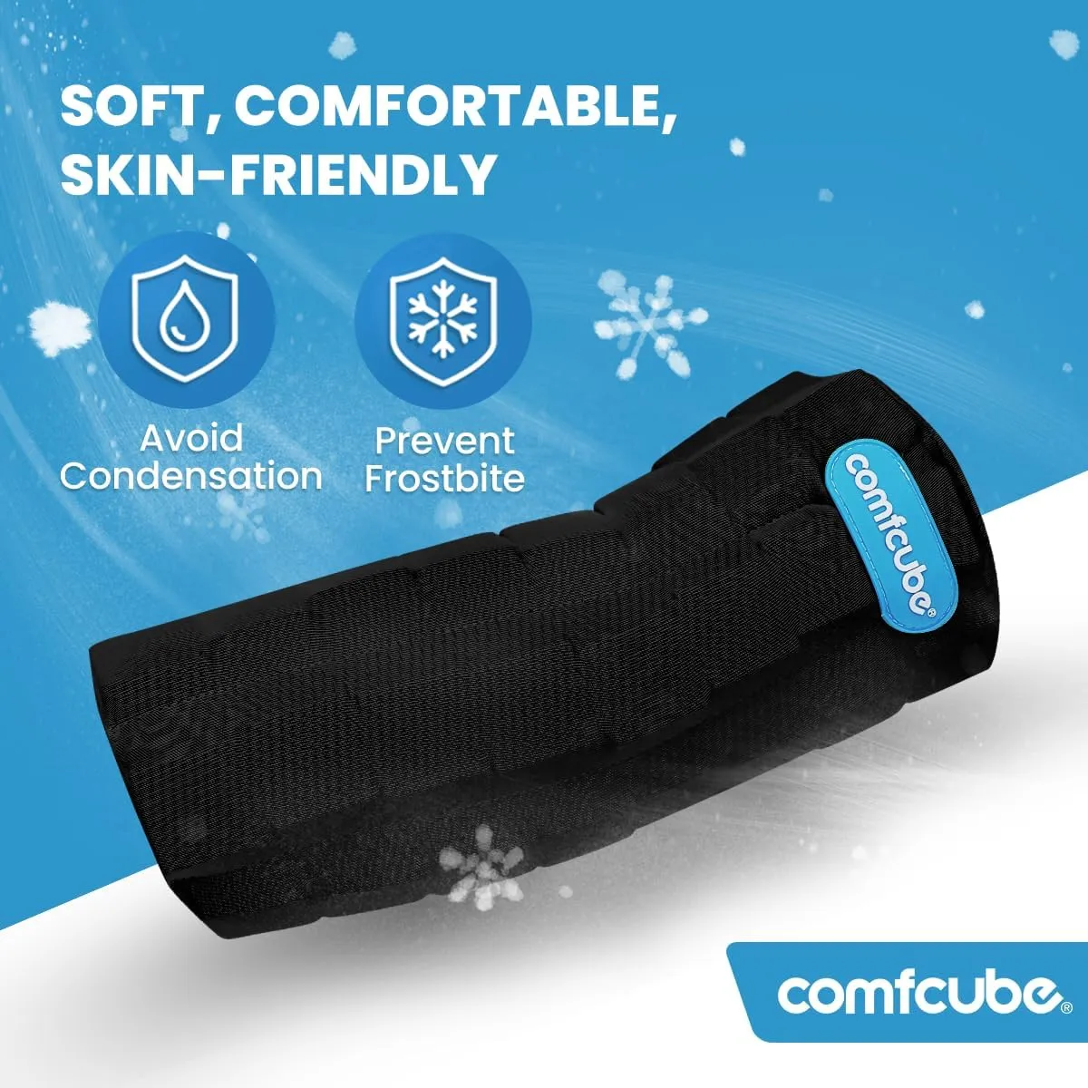 Elbow Ice Pack for Tendonitis & Tennis Elbow, 2 Hours Long Lasting Cold Compression Ice Pack Wrap Sleeve Pain Relief for Arthritis, Injuries, Swelling, Golfers Arm(Black)
