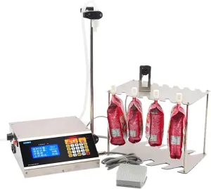 Electric Liquid Filling Machine, Stand-Up Bag Small Quantitative Automatic Bottle Filling Machine, Digital Control Water/Juice/Wine Bottle Filling Machine Stainless Steel(B)