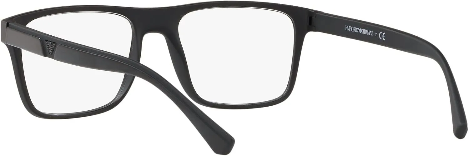 Emporio Armani Men's Ea4115f Low Bridge Fit Prescription Eyewear Frames with Two Interchangeable Sun Clip-ons Rectangular