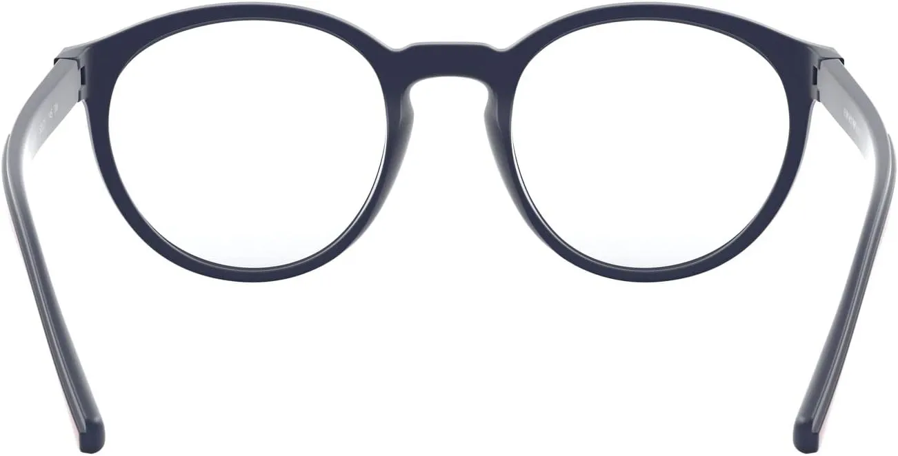 Emporio Armani Men's Ea4152 Prescription Eyewear Frames with Two Interchangeable Sun Clip-ons Round
