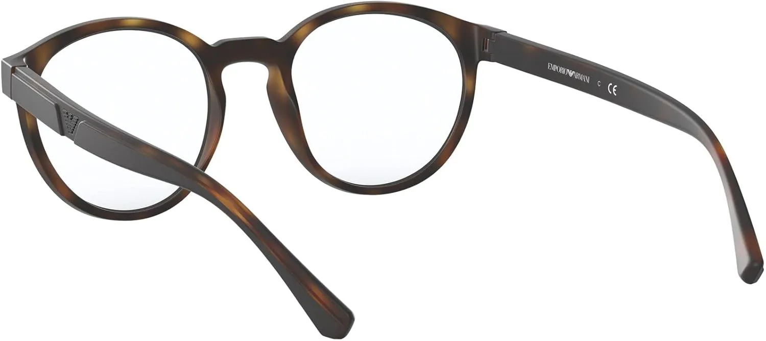 Emporio Armani Men's Ea4152 Prescription Eyewear Frames with Two Interchangeable Sun Clip-ons Round
