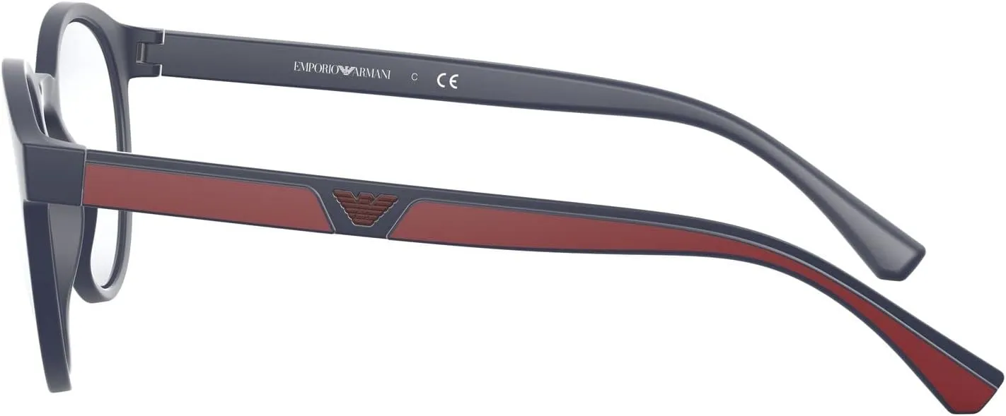Emporio Armani Men's Ea4152 Prescription Eyewear Frames with Two Interchangeable Sun Clip-ons Round