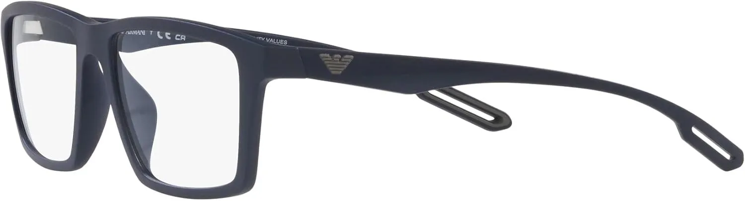 Emporio Armani Men's Ea4189u Universal Fit Prescription Eyewear Frames with Two Interchangeable Sun Clip-ons Rectangular