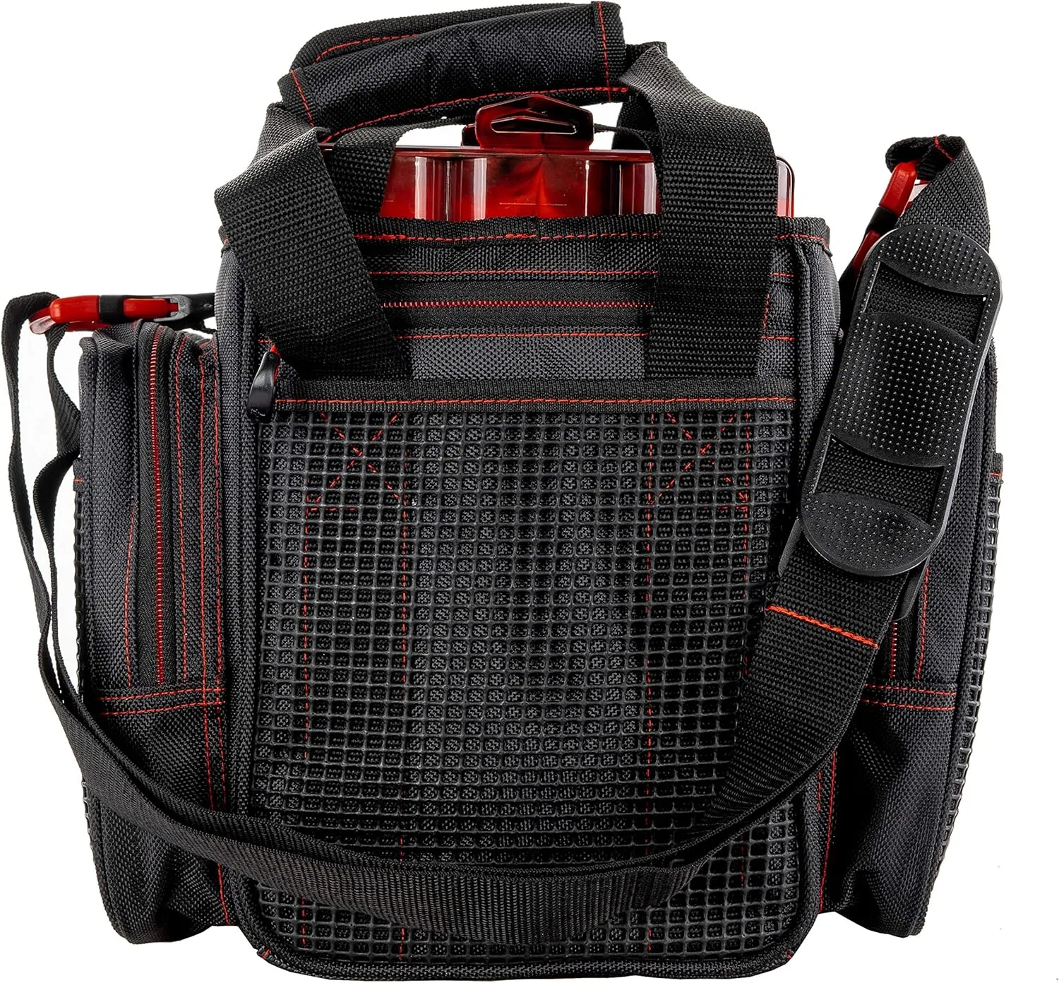 Evolution Outdoor Drift Series Topless Vertical Tackle Bag – Outdoor Rucksack w/ 5 Fishing Tackle Trays, Padded Handle and Shoulder Strap, Plier Holster, Tackle Carrying Case