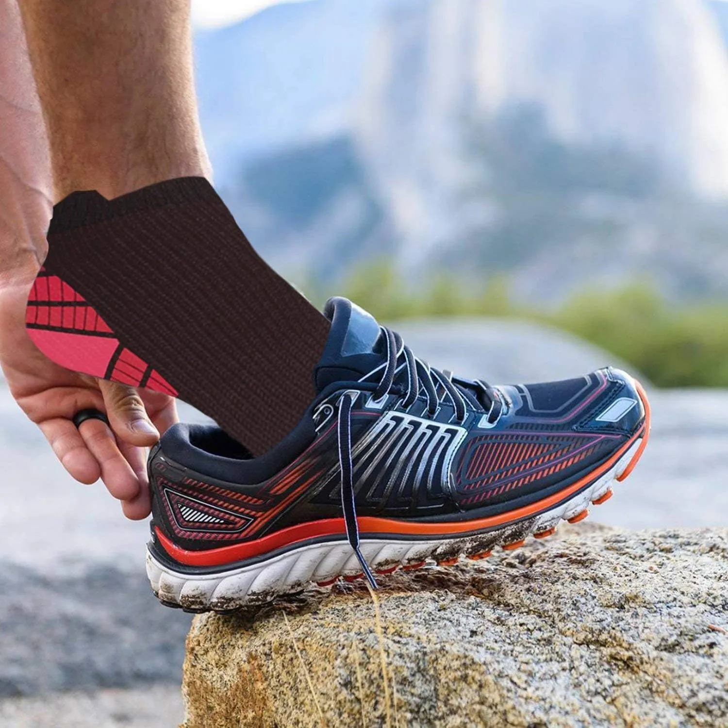 Extreme Fit Compression Socks - Ankle Performance Socks for Running and Athletics - 6 Pair