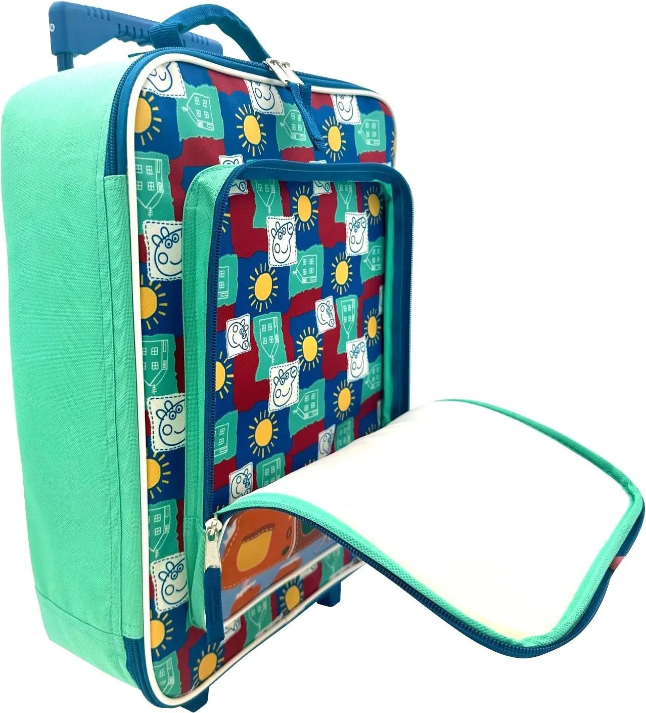 Fast Forward Kid's License 16" Soft Side Wheeled Pilot Case- Rolling Luggage (Peppa Pig)