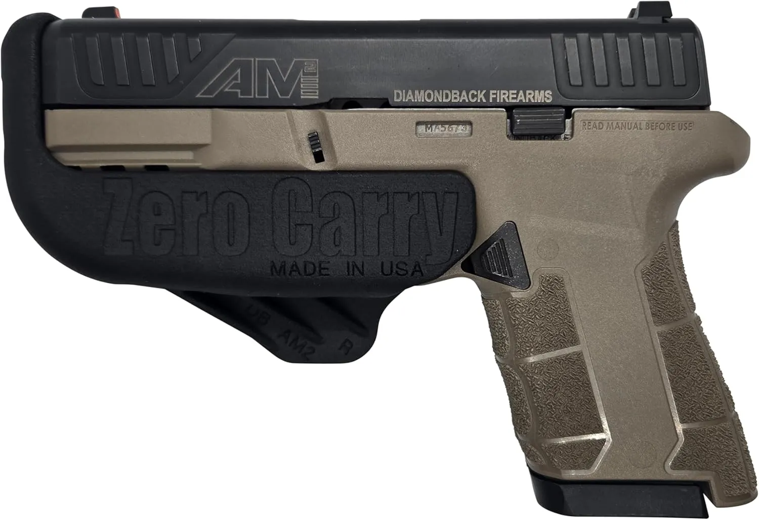Fits Diamondback AM2 Zero Carry Elite IWB Holster 4 Concealed Carry. Invisible, Comfortable, & Secure. Lightweight & no Added Bulk