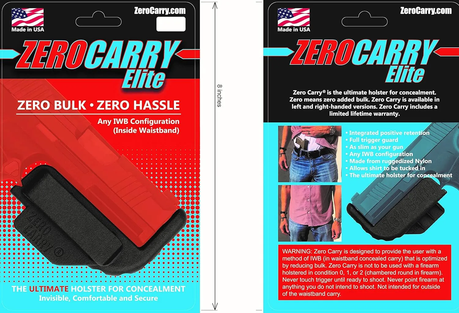 Fits SIG SAUER P365-XMACRO COMP (ported) & TACOPS (not ported) Zero Carry Elite IWB Holster 4 Concealed Carry. Invisible, Comfortable, & Secure. Lightweight & no Added Bulk