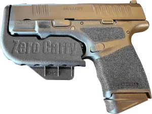 Fits Springfield Hellcat. Zero Carry Elite IWB Holster 4 Concealed Carry. Slim as Your Gun. Invisible, Comfortable, & Secure. Built in Retention & Trigger Guard. Lightweight & Zero Added Bulk