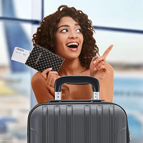 Flight Knight Premium Set of 3 Suitcases - 4 Double Wheels - Built-in TSA Approved Lock - Lightweight ABS Hard Shell Carry On Or Check in Luggage - Highly Durable - Approved for Over 100 Airlines