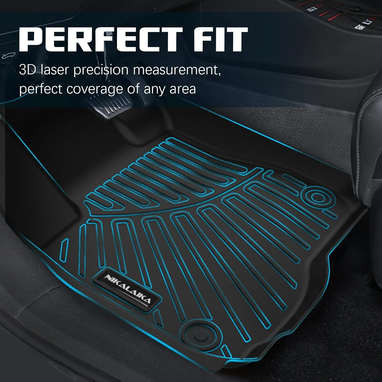 Floor Mats & Cargo Liner with Backrest Mat for 2016-2025 Dodge Durango 6 Passenger with 2nd Bucket Seats All Weather Protection TPE Rubber Full Set Floor Liners Automotive Accessories, Black