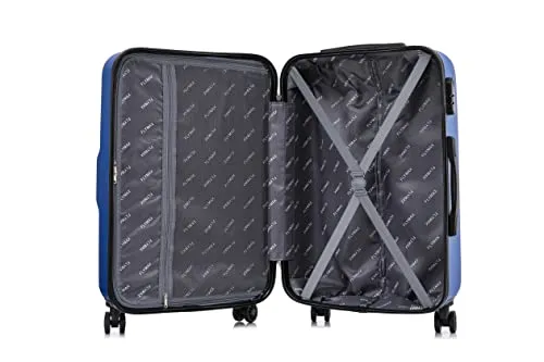 FLYMAX 55x35x20 4 Wheel Super Lightweight Cabin Luggage Suitcase Hand Carry on Flight Travel Bags Approved On Board Fits Flybe Easyjet Ryanair Jet 4
