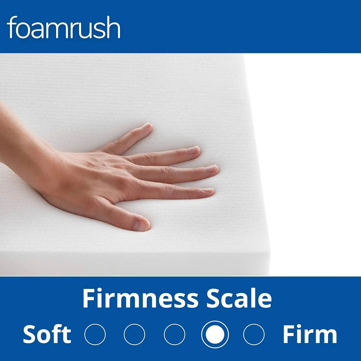 FoamRush 6" x 18" x 20" Upholstery Foam High Density Firm Soft Support (Chair Cushion Square Foam for Dining Chairs, Wheelchair Seat Cushion Replacement)