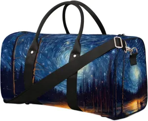 Foldable Travel Bag Abstract Night Sky Lightweight Carry On Bags for Airplanes Waterproof Travel Duffle Bag For Gym Weekend Overnight