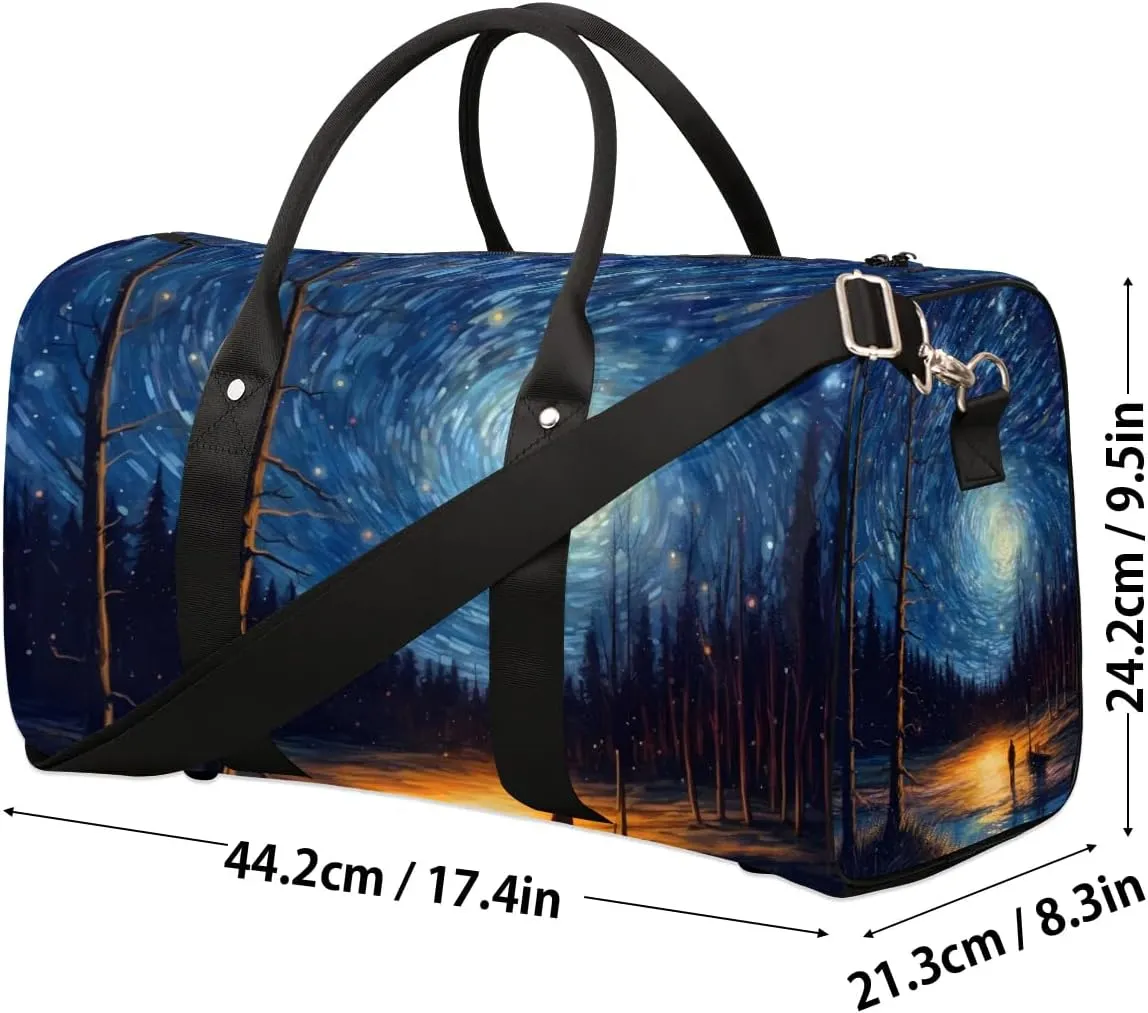 Foldable Travel Bag Abstract Night Sky Lightweight Carry On Bags for Airplanes Waterproof Travel Duffle Bag For Gym Weekend Overnight
