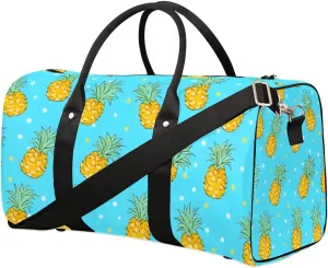 Foldable Travel Bag Cute Pineapples Lightweight Carry On Bags for Airplanes Waterproof Travel Duffle Bag For Gym Weekend Overnight