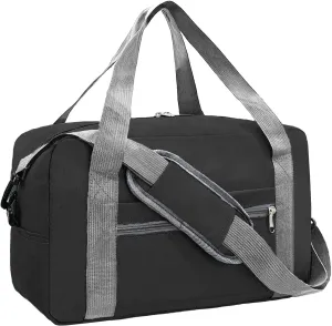 For Spirit Airlines Personal Item Bag 16x10x8 in Underseat Carry-on Luggage foldable Travel Duffle Bag for Airplanes(20L, Black)