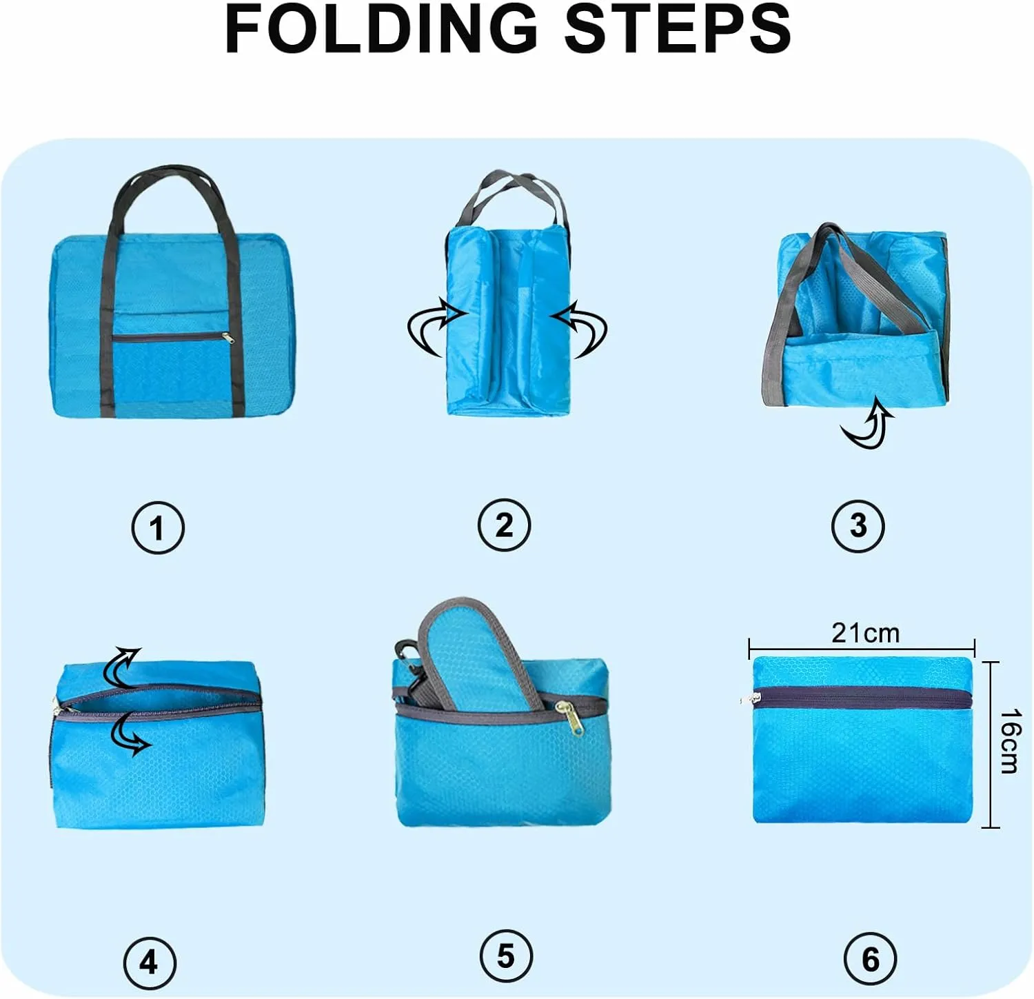 For Spirit Airlines Personal Item Bag 18x14x8 Foldable Carry on Bags for Airplanes Travel Duffel Bags for Women and Men