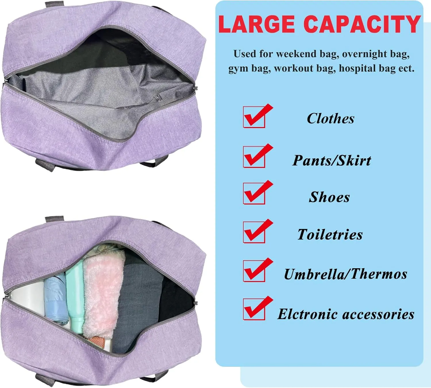 For Spirit Airlines Personal Item Bag 18x14x8 Foldable Carry on Bags for Airplanes Travel Duffel Bags for Women and Men
