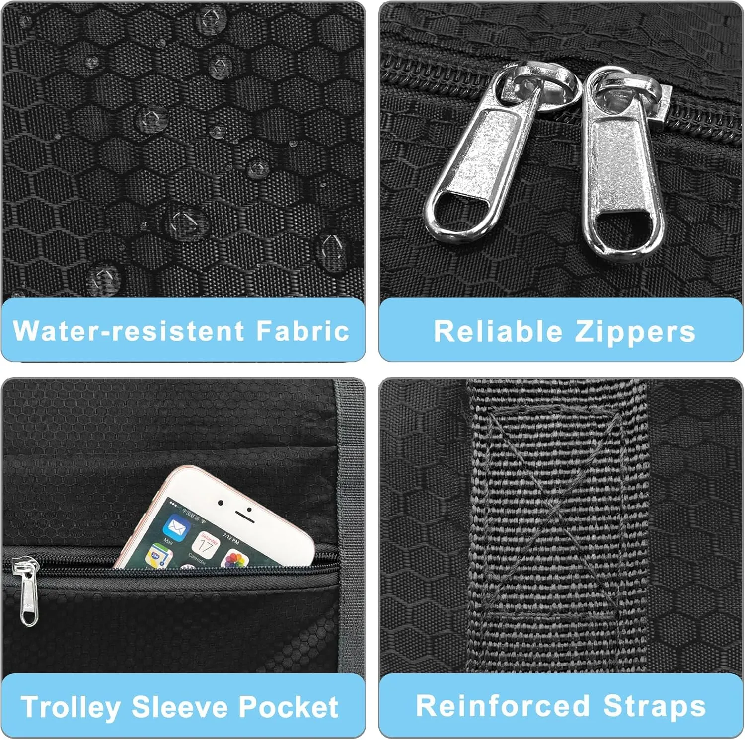 For Spirit Airlines Personal Item Bag 18x14x8 Foldable Carry on Bags for Airplanes Travel Duffel Bags for Women and Men