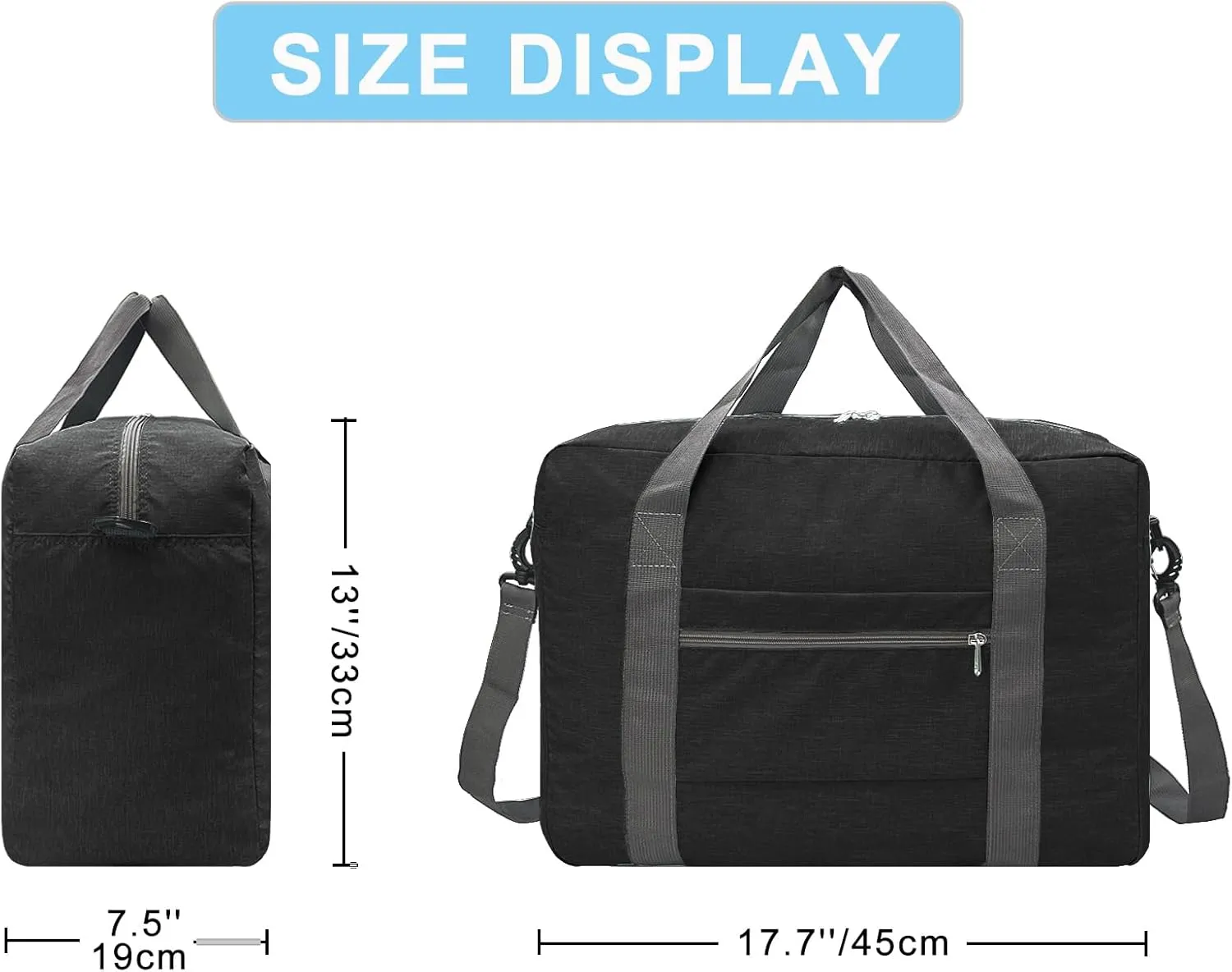 For Spirit Airlines Personal Item Bag 18x14x8 Foldable Carry on Bags for Airplanes Travel Duffel Bags for Women and Men