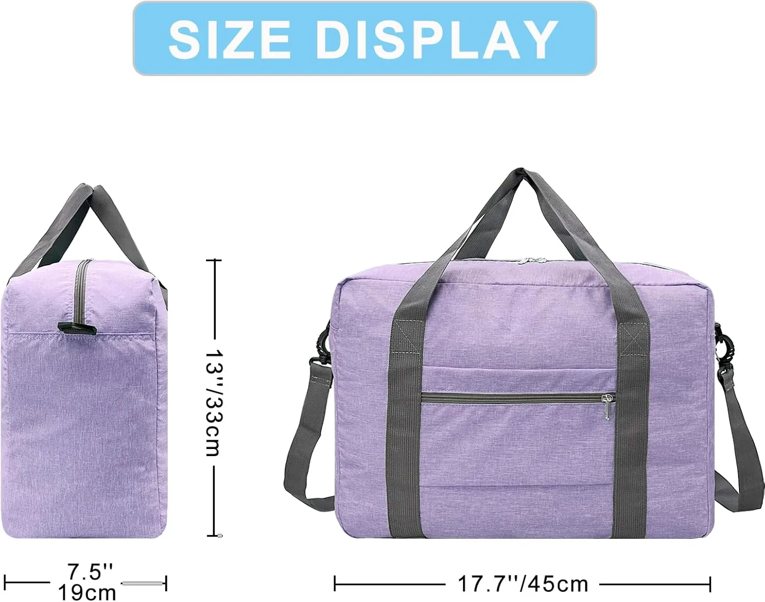 For Spirit Airlines Personal Item Bag 18x14x8 Foldable Carry on Bags for Airplanes Travel Duffel Bags for Women and Men