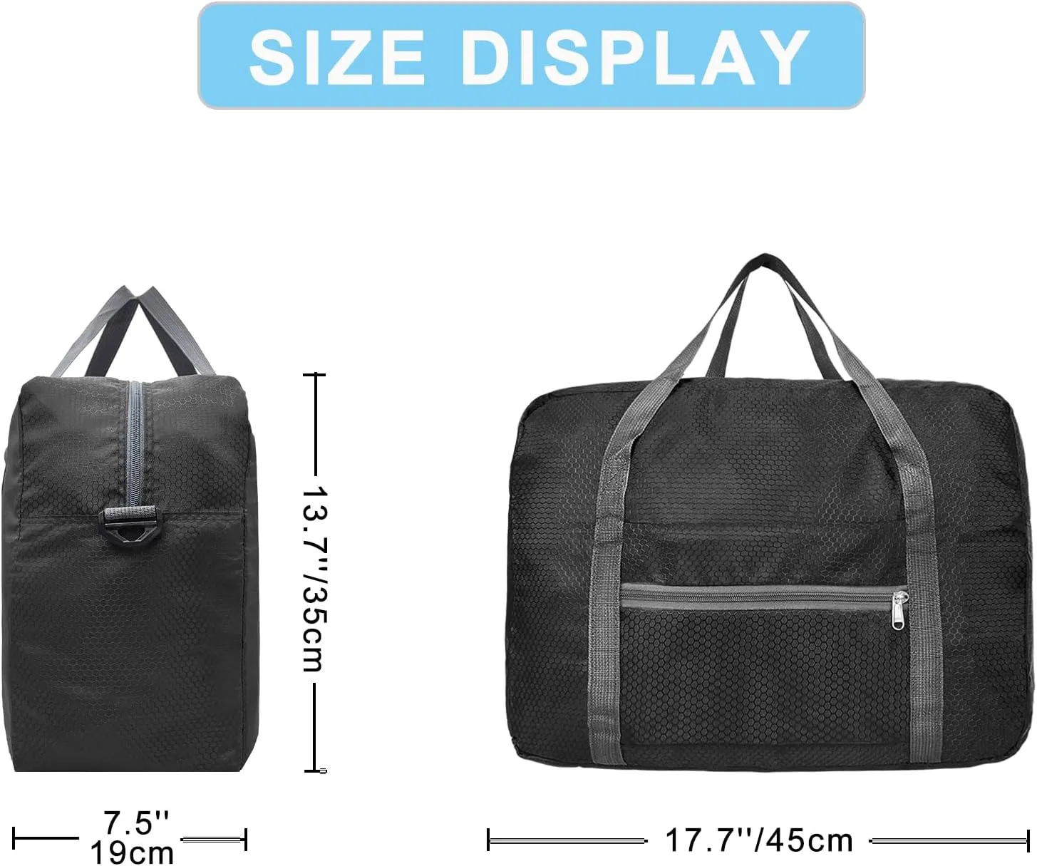 For Spirit Airlines Personal Item Bag 18x14x8 Foldable Carry on Bags for Airplanes Travel Duffel Bags for Women and Men