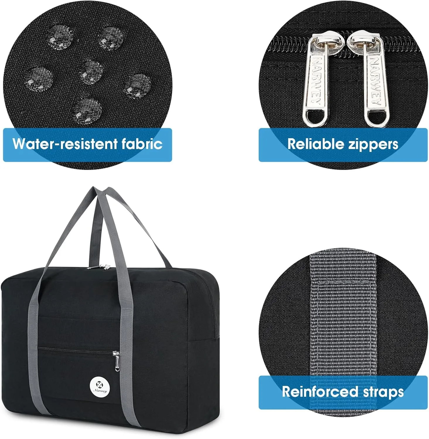 For Spirit Airlines Personal Item Bag 18x14x8 Foldable Travel Duffel Bag Tote Carry on Luggage Duffle Overnight for Women and Men