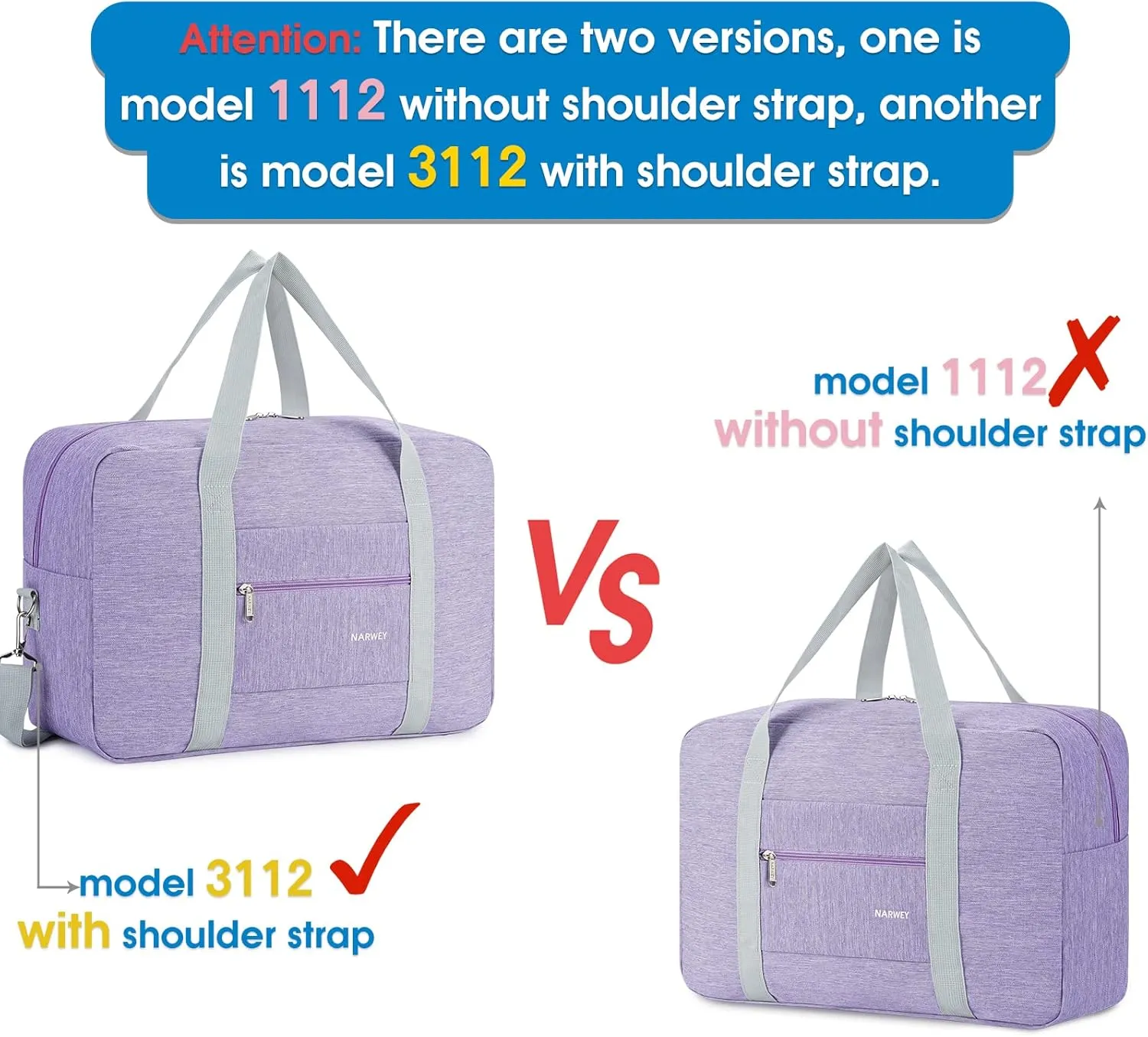For Spirit Airlines Personal Item Bag 18x14x8 Foldable Travel Duffel Bag Tote Carry on Luggage Duffle Overnight for Women and Men