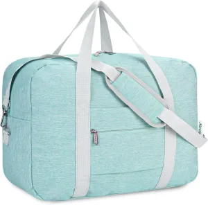 For Spirit Airlines Personal Item Bag 18x14x8 Foldable Travel Duffel Bag Tote Duffle Carry on Luggage for Women 30L (Mint Green)