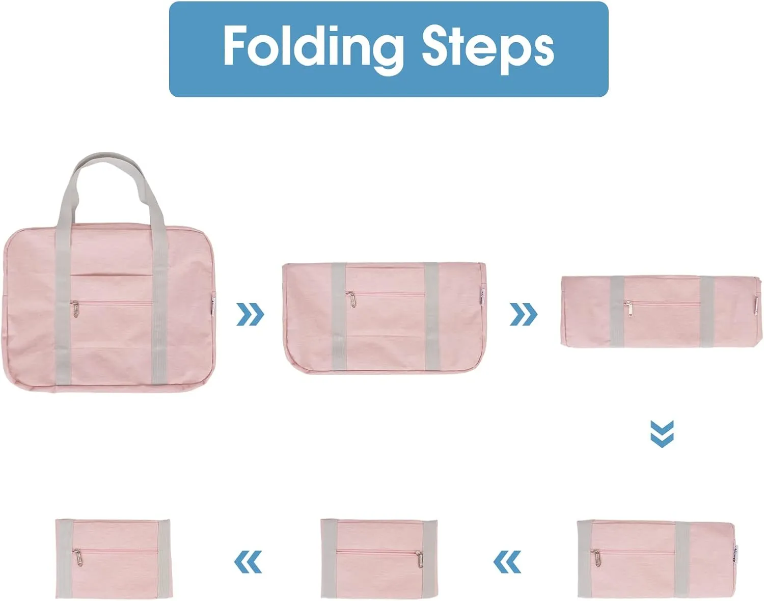 For Spirit Airlines Personal Item Bag 18x14x8 Foldable Travel Duffel Bag Tote Duffle Carry on Luggage for Women and Men 30L (Pink (With Shoulder Strap))